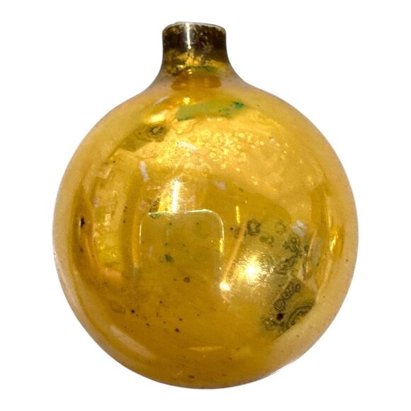 Vintage Hand Painted Reflector Christmas Ornaments Indented Blown Glass Set READ - Picture 5 of 12